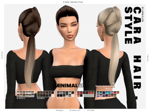 Sims 4 — MinimalSIM Cara Hairstyle by Leah_Lillith — MinimalSIM Cara Hairstyle All LODs Smooth bones Custom CAS thumbnail