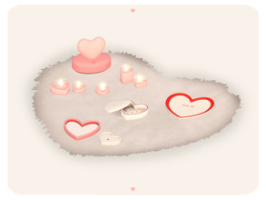 Sims 4 — Heart Set by aira_cc — Set of heart-shaped objects in pastel tones!!