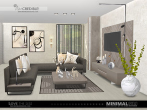 Sims 4 — MinimalSIM Love the less Living room by SIMcredible! — Simple lines and sophistication are joined in this