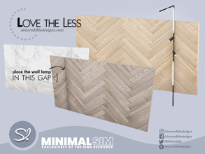 Sims 4 — MinimalSIM Love the Less Living. Wall Panel by SIMcredible! — by SIMcredibledesigns.com available exclusively at