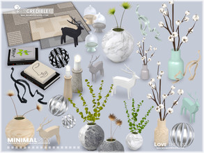Sims 4 — MinimalSIM Love the Less decor by SIMcredible! — Bringing to your sims new minimalist decor items. Rug,