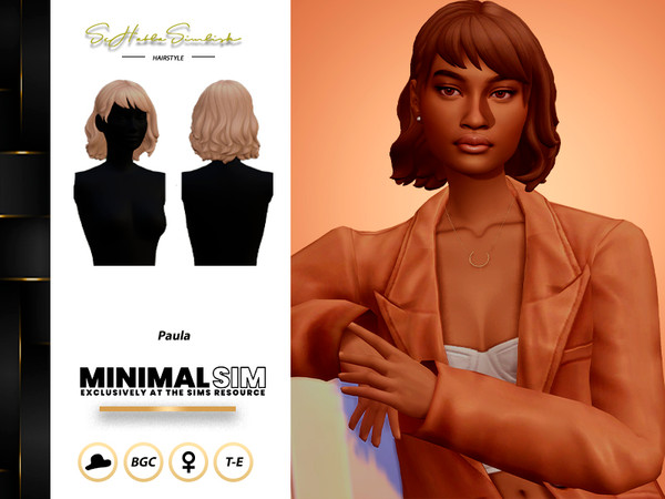 Sims 4 — MinimalSim - Paula Hairstyle by sehablasimlish — Hope you like it and enjoy it.