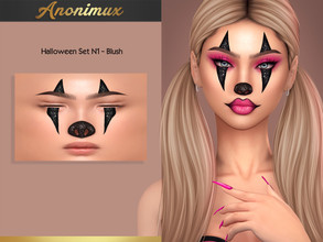 Sims 4 — Halloween Set N1 - Blush by Anonimux_Simmer — - 1 Swatch - Male/Female - BGC - HQ - Thanks to all CC creators -