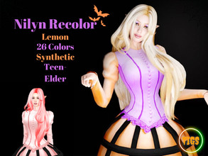 Sims 4 — Nylin Recolor-Lemon (MESH NEEDED) by XXXTigs — MESH NEEDED Sims 4 Recolor 26 Colors Teen-Elder Synthetic