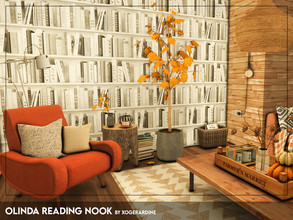 Sims 4 — Olinda Reading Nook (TSR only CC) by xogerardine — Autumn reading nook for your sims to have some time on their