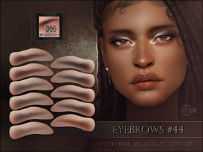 Sims 4 — Eyebrows 44 by RemusSirion — thin untrimmed eyebrows #44 Eyebrow category 11 colours all ages and genders custom