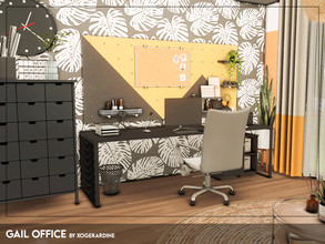 Sims 4 — Gail Office  (TSR only CC) by xogerardine — Warm, modern office, enjoy! x