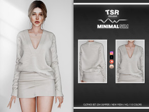 Sims 4 — MINIMALSIM-CLOTHES SET-254 (JUMPER) BD770 by busra-tr — 10 colors Adult-Elder-Teen-Young Adult For Female Custom