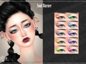 Sims 4 — Soul Burner Eyeshadow by Kikuruacchi — - It is suitable for Female and Male. ( Teen to Elder ) - 10 swatches -