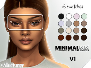 Sims 4 — MinimalSIM - Dottie Liner V1 by Willeekmer — BGC 16 swatches Teen - Elder Male - Female Custom thumbnail