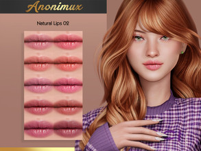 Sims 4 — Natural Lips 02 by Anonimux_Simmer — - 10 Shades - Compatible with the color slider - BGC - HQ - Thanks to all