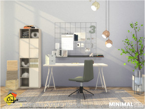 Sims 4 — MinimalSIM - Sapporo Study Room by Onyxium — Onyxium@TSR Design Workshop Study Room Collection | Belong To The