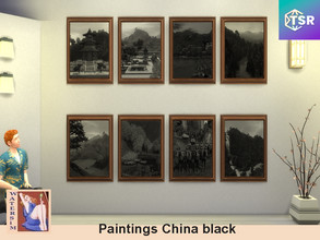 Sims 4 — Paintings China black - RC by watersim44 — Paintings with impression of China - black Paintings for your room,