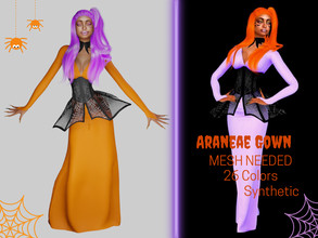 Sims 4 — Araneae Gown-Recolor by XXXTigs — MESH NEEDED Sims 4 Recolor/Retexture 26 Colors Synthetic Teen-Elder