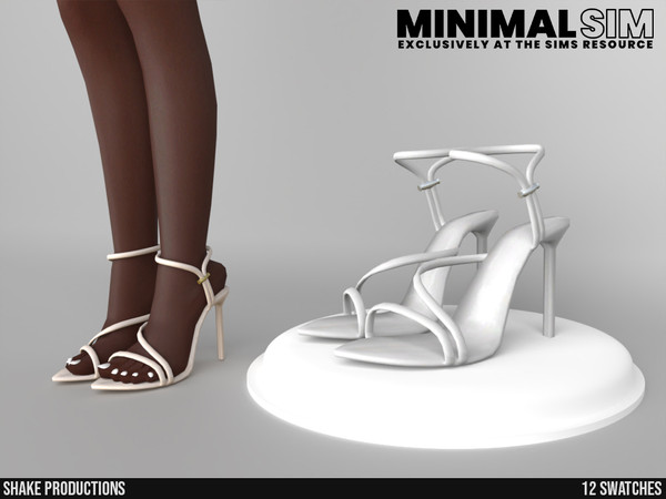 Sims 4 — MinimalSim High Heel 2 by ShakeProductions — Shoes/High Heels HQ Compatible New Mesh All LODs 12 Colors