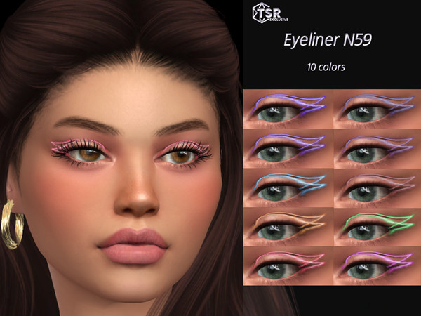 Sims 4 — Eyeliner N59 by qLayla — The eyeliner is : - base game compatible. - allowed for teen, young adult, adult and