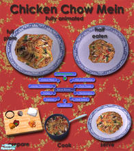 Sims 2 — Chinese Cuisine - Chicken Chow Mein by Simaddict99 — Chicken Chow Mein. Requires 1 cooking skills, available at