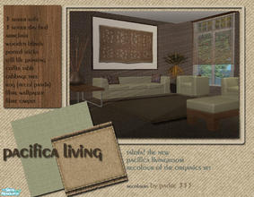 Sims 2 — Pacifia Livingroom by Padre — Talofa! Pacifica theme livingroom. Recolour of the Organic Livingroom set. Please