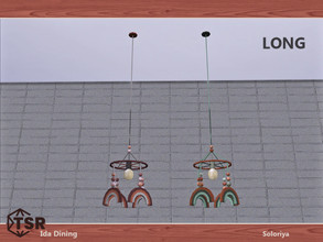 Sims 4 — Ida Dining. Ceiling Light, long by soloriya — Ceiling light, long version. Part of Ida Dining set. 2 color