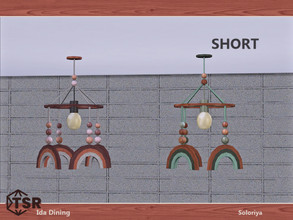 Sims 4 — Ida Dining. Ceiling Light, short by soloriya — Ceiling light, short version. Part of Ida Dining set. 2 color