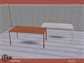 Sims 4 — Ida Dining. Dining Table by soloriya — Dining table. Part of Ida Dining set. 2 color variations. Category:
