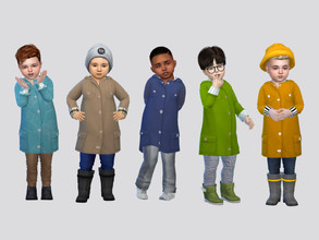 Sims 4 — Raincoat Jacket Toddler by McLayneSims — TSR EXCLUSIVE Standalone item 8 Swatches MESH by Me NO RECOLORING