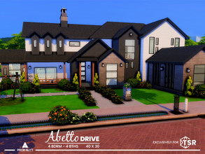 Sims 4 — Abetto Drive | NO CC by ProbNutt — Abetto Drive is located in Newcrest, it has a magnificent exterior featuring