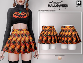 Sims 4 —  [PATREON]  (Early Access) FUZZY PUMPKIN SET (SKIRT) P142 by busra-tr — 10 colors Adult-Elder-Teen-Young Adult
