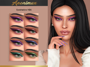 Sims 4 — Eyeshadow N26 by Anonimux_Simmer — - 8 Shades - Compatible with the color slider - BGC - HQ - Thanks to all CC