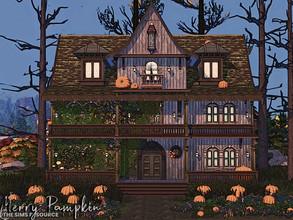 Sims 4 — Merry Pumpkin | noCC  by simZmora — Spooky family house. Happy halloween! Lot:30x30 Lot type: Residential