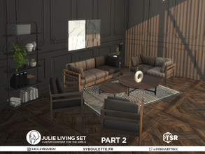 Sims 4 — Julie Livingroom set - Part 2 by Syboubou — This is a livingroom set using a winter color palette in a