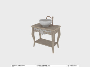 Sims 4 — Colette - Sink by Syboubou — This is a rustic functional sink with ceramic top bowl and copper plumbing.