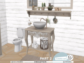 Sims 4 — Patreon release - Colette bathroom set - Part 2 by Syboubou — This set was done for the release of the Cottage