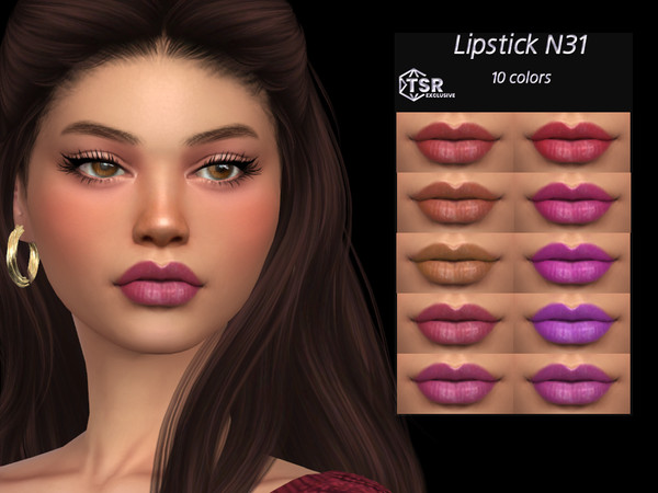 Sims 4 — Lipstick N31 by qLayla — The lipstick is : - base game compatible. - allowed for teen, young adult, adult and