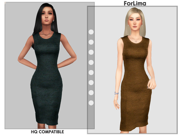 Sims 4 — ForLima Dress.4 by ForLima — 8 Colors HQ Compatible All LOD's New Mesh Custom Thumbnail