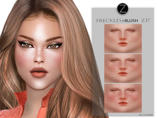 Sims 4 — FRECKLES+BLUSH Z37 by ZENX — -Base Game -All Age -For Female -3 colors -Works with all of skins -Compatible with
