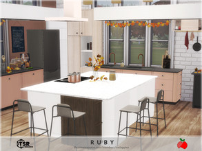 Sims 4 — Ruby - kitchen by melapples — a large autumn/fall themed kitchen . enjoy! 8x7 $ 28735 medium walls
