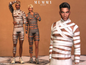 Sims 4 — MUMMY | outfit  by Plumbobs_n_Fries — Mummy Costume New Mesh HQ Texture Male | Teen - Elders 7 Swatches