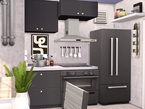 Sims 4 — Mabel Kitchen  - CC  by Flubs79 — here is a modern and cozy kitchen for your Sims the size of the room is 5 x 5