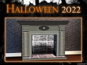 Sims 3 — Halloween 2022 Decorative Fireplace by Cashcraft — A fireplace is the perfect place to display your extensive
