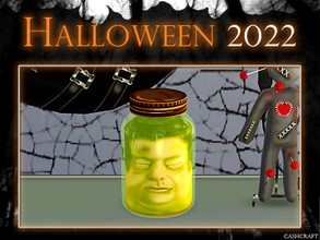 Sims 3 — Halloween 2022 Head in a Jar by Cashcraft — Careful, don't drop the jar with the severed head. Created by