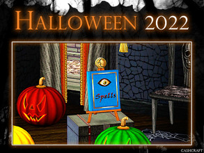 Sims 3 — Halloween 2022 Witches' Spell Book by Cashcraft — This enchanting witches' spell book will help you tap into