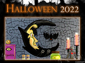 Sims 3 — Halloween 2022 Vampire Moon Wall Art by Cashcraft — It's not halloween until you hang the Vampire Moon wall art.