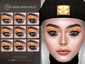 Sims 4 — Eyes 42 (HQ) by Caroll912 — A 9-swatch realistic set of eyes in different shades and tones of blue, green and