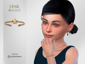 Sims 4 — Star Bracelet (Left Side) Child by Suzue — -New Mesh (Suzue) -6 Swatches -For Female -HQ Compatible