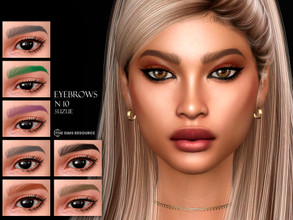Sims 4 — Eyebrows N10 by Suzue — -24 Swatches -All Genders (Child to Elder) -HQ Compatible
