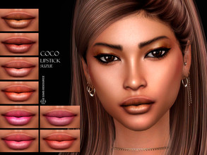 Sims 4 — Coco Lipstick N47 by Suzue — -15 Swatches -For Female (Teen to Elder) -HQ Compatible