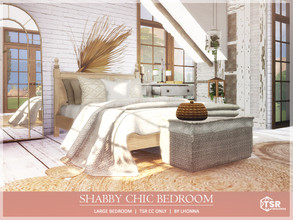 Sims 4 — Shabby Chic Bedroom /TSR CC only/ by Lhonna — Large, beautiful, and bright bedroom. CC used! Please, read the
