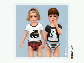 Sims 4 — Sleepwear Set 6 (Outfit) by lillka — Sleepwear Set 6 (Outfit) You will find it in the bottom category 6 swatches