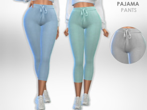 Sims 4 — Pajama Pants by Puresim — Pajama pants in 5 swatches.